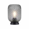 LEUCHTEN DIREKT is JUST LIGHT stolní lampa černá kouřové sklo šňůrový vypínač kruhové LD 14906-18
