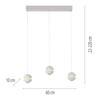 JUST LIGHT Kolekce Schöner Wohnen LED závěsné svítidlo LINI, bílé, 3-ramenné, Comfort Lift, krokově stmívatelné 3000K
