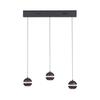 JUST LIGHT Kolekce Schöner Wohnen LED závěsné svítidlo, černé, 3-ramenné, Comfort Lift, krokově stmívatelné 3000K
