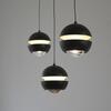 JUST LIGHT Kolekce Schöner Wohnen LED závěsné svítidlo, černé, 3-ramenné, Comfort Lift, krokově stmívatelné 3000K