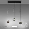 JUST LIGHT Kolekce Schöner Wohnen LED závěsné svítidlo, černé, 3-ramenné, Comfort Lift, krokově stmívatelné 3000K