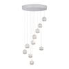 JUST LIGHT Kolekce Schöner Wohnen LED závěsné svítidlo LINI, bílé, 10-ramenné, stmívatelné, krokově stmívatelné 3000K