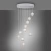 JUST LIGHT Kolekce Schöner Wohnen LED závěsné svítidlo LINI, bílé, 10-ramenné, stmívatelné, krokově stmívatelné 3000K