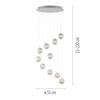 JUST LIGHT Kolekce Schöner Wohnen LED závěsné svítidlo LINI, bílé, 10-ramenné, stmívatelné, krokově stmívatelné 3000K