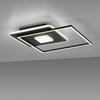 LEUCHTEN DIREKT is JUST LIGHT LED stropní svítidlo hranaté Switchmo černá 3 krokové stmívání moderní krokově stmívatelné 3000K LD 15045-18