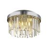 JUST LIGHT Křišťálové stropní svítidlo KULUNKER, chrom 30cm průměr