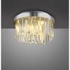 JUST LIGHT Křišťálové stropní svítidlo KULUNKER, chrom 30cm průměr