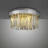JUST LIGHT Křišťálové stropní svítidlo KULUNKER, chrom 30cm průměr