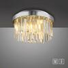 JUST LIGHT Křišťálové stropní svítidlo KULUNKER, chrom 30cm průměr