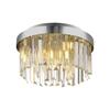 JUST LIGHT Křišťálové stropní svítidlo KULUNKER, chrom 30cm průměr
