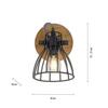 LEUCHTEN DIREKT is JUST LIGHT stropní svítidlo přírodní dřevo černá 1 ramenné otočné industriální design  LD 15117-18