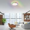LEUCHTEN DIREKT is JUST LIGHT LED stropní svítidlo 40x40cm, kruhové, bílé, stmívatelné, hra světla, CCT LED panel RGB+2700-6500