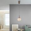 JUST LIGHT LED závěsné svítidlo NAMI, písková barva, Comfort-Lift, paměťová funkce, opálové sklo, SimplyDim 3000K