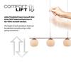 JUST LIGHT LED závěsné svítidlo NAMI, písková barva, 4-ramenné, stmívatelné, opálové sklo, SimplyDim 3000K