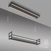 JUST LIGHT LED závěsné svítidlo SONTURA, černé, s policí, paměťová funkce 3000K