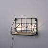 LEUCHTEN DIREKT is JUST LIGHT LED nástěnné svítidlo police 31x16,5x20cm, černé tělo ze dřeva, teplá bílá, vypínač 3000K