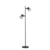 LEUCHTEN DIREKT is JUST LIGHT 2 ramenná stojací lampa černá s nožním vypínačem v jednoduchém designu  LD 15285-18