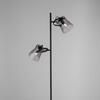 LEUCHTEN DIREKT is JUST LIGHT 2 ramenná stojací lampa černá s nožním vypínačem v jednoduchém designu  LD 15285-18