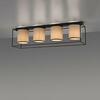 LEUCHTEN DIREKT is JUST LIGHT LED stropní svítidlo látkové stínidlo 4 ramenné černá jednoduchý design LD 15304-18