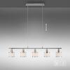 LEUCHTEN DIREKT is JUST LIGHT LED závěsné svítidlo 5 ramenné lesklý chrom do jídelny LD 15375-17