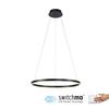LEUCHTEN DIREKT is JUST LIGHT LED závěsné svítidlo antracit, kruhové, pr.60cm, stmívatelné, Switchmo, teplá bílá krokově stmívatelné 3000K