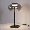 JUST LIGHT Kolekce Schöner Wohnen stolní lampa SIA černá, kouřové sklo, šňůrový vypínač 3000K