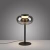 JUST LIGHT Kolekce Schöner Wohnen stolní lampa SIA černá, kouřové sklo, šňůrový vypínač 3000K
