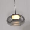 JUST LIGHT Kolekce Schöner Wohnen závěsné svítidlo SIA černá, kouřové sklo, stmívatelné, SimplyDim 3000K