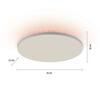 LEUCHTEN DIREKT is JUST LIGHT LED panel svítidlo, bílé, kruhové, stmívatelné, vč. dálkového ovládání, paměť, samostatně ovladatelné RGB+2700-5000K LD 15563-16