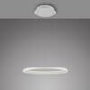 JUST LIGHT Kolekce Schöner Wohnen LED závěsné svítidlo QUILLO, bílé, kruhové, stmívatelné, Comfort Lift, SimplyDim 3000K