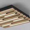 JUST LIGHT LED stropní svítidlo AKUSTIK, dřevo, přírodní, hranaté 3000K