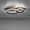 LEUCHTEN DIREKT is JUST LIGHT LED moderní stropní svítidlo s dřevěným dekorem, 53 x 30 cm, 3000K