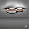LEUCHTEN DIREKT is JUST LIGHT LED moderní stropní svítidlo s dřevěným dekorem, 53 x 30 cm, 3000K