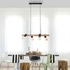LEUCHTEN DIREKT is JUST LIGHT závěsné svítidlo CANOP, černá, 4 ramenné, dřevo, kov, industriální design