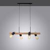 LEUCHTEN DIREKT is JUST LIGHT závěsné svítidlo CANOP, černá, 4 ramenné, dřevo, kov, industriální design