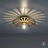 LEUCHTEN DIREKT is JUST LIGHT stropní svítidlo 30x30 matná mosaz kruhové laťový vzhled  LD 15635-60