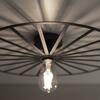 LEUCHTEN DIREKT is JUST LIGHT stropní svítidlo 50x50 matná černá barva kruhové s laťovým designem  LD 15636-18
