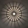 LEUCHTEN DIREKT is JUST LIGHT stropní svítidlo 50x50 matná černá barva kruhové s laťovým designem  LD 15636-18