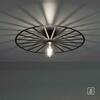 LEUCHTEN DIREKT is JUST LIGHT stropní svítidlo 50x50 matná černá barva kruhové s laťovým designem  LD 15636-18