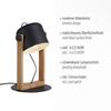 LEUCHTEN DIREKT is JUST LIGHT stolní lampa, černá, šňůrový vypínač, imitace dřeva, industriální design