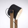 LEUCHTEN DIREKT is JUST LIGHT stolní lampa, černá, šňůrový vypínač, imitace dřeva, industriální design