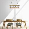 LEUCHTEN DIREKT is JUST LIGHT Závěsné svítidlo, 4-ramenné, vintage styl, dřevo, kov, E27, rustikální