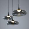 JUST LIGHT Kolekce Schöner Wohnen LED závěsné svítidlo POSH, šedé, stmívatelné, Comfort Lift, SimplyDim 3000K