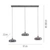 JUST LIGHT Kolekce Schöner Wohnen LED závěsné svítidlo POSH, šedé, stmívatelné, Comfort Lift, SimplyDim 3000K