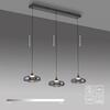 JUST LIGHT Kolekce Schöner Wohnen LED závěsné svítidlo POSH, šedé, stmívatelné, Comfort Lift, SimplyDim 3000K