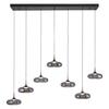 JUST LIGHT Kolekce Schöner Wohnen LED závěsné svítidlo POSH, šedé, 7-ramenné, stmívatelné, SimplyDim 3000K