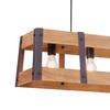 LEUCHTEN DIREKT is JUST LIGHT Závěsné svítidlo ze dřeva a kovu v rustikálním designu