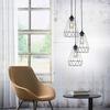 LEUCHTEN DIREKT is JUST LIGHT Závěsné svítidlo v černé barvě se třemi závěsy v moderním retro stylu