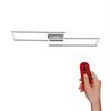 LEUCHTEN DIREKT is JUST LIGHT LED stropní svítidlo barva ocel, hranaté, geometrický styl, Smart Home MEDION RGB+2700-5000K