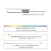 LEUCHTEN DIREKT is JUST LIGHT LED stropní svítidlo barva ocel, hranaté, geometrický styl, Smart Home MEDION RGB+2700-5000K